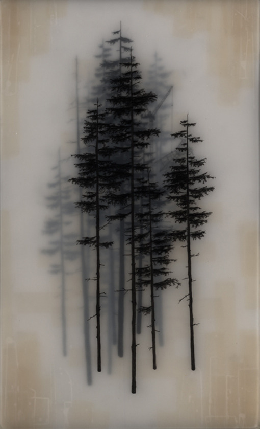 arpeggia:  Drawings using graphite, tape, and resin by Brooks Shane Salzwedel Click