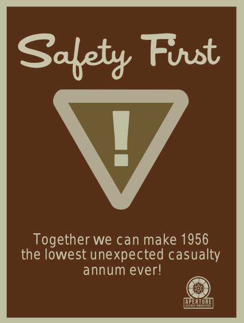 sashwrin:  Aperture science information posters