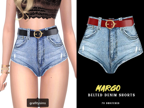 Includes 4 items:Bianca Knit Top (80 swatches) [ DOWNLOAD ] ;Margo Belted Denim Shorts (70 swatches)