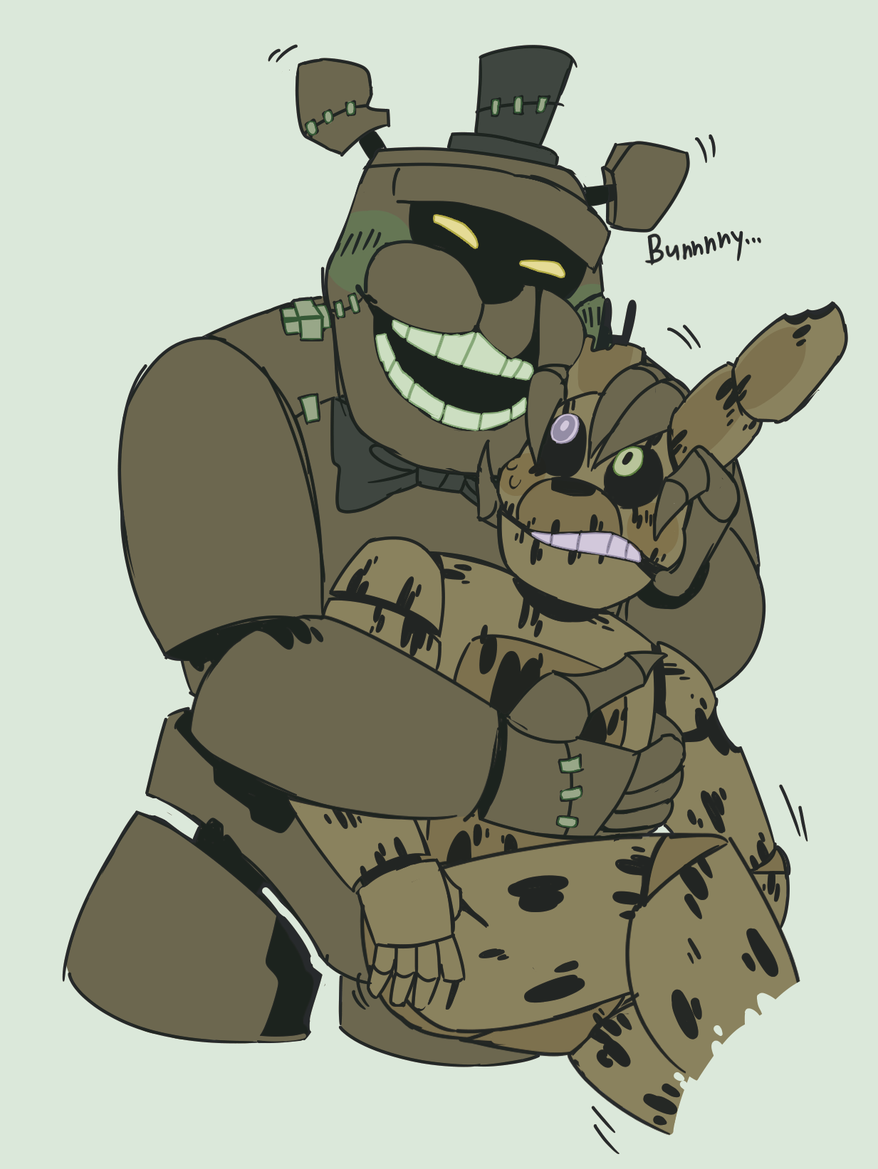 Shadow Freddy X Springtrap by Bonniemiamia -- Fur Affinity [dot] net