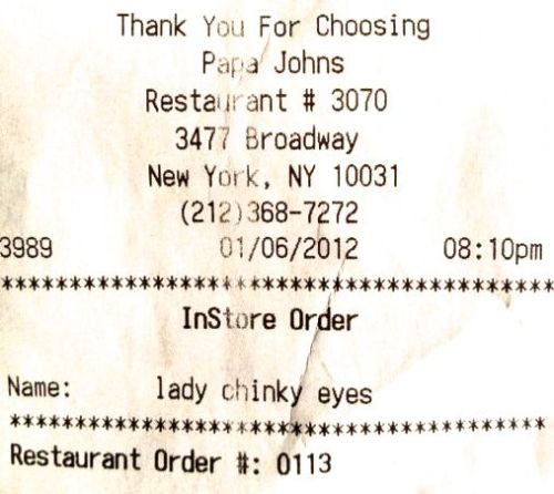zuky:Receipts, receipts, we got ‘em. Here are four receipts which have gone public via internet in t