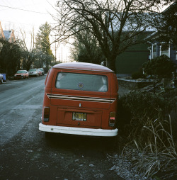 Van-Life:  Model: Vw T2 Micro Bus Location: Portland, Oregon Photo: Foster Huntington