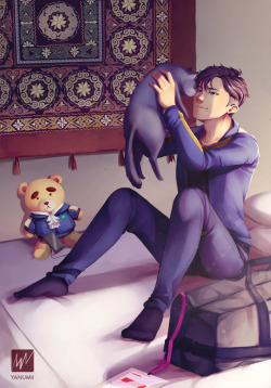 yanumii:  home My full piece for @darkhorsezine ♞ It was an honor to be a part of this zine, thank you so much for having me! :D  Mainly wanted to draw Beka + cat + soft ;u; still quite proud of this piece! 