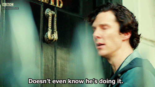 lotrlockedwhovian:notmydate:It is John’s habit to pull the door closed by the knocker, making it han