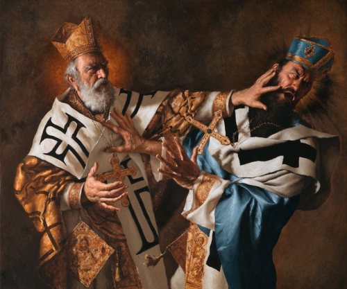 Porn photo   John Gasparro, St. Nicholas of Bari slapping