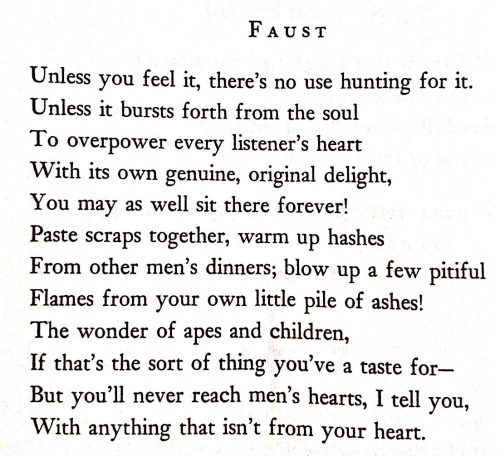 from Faust by Johann Wolfgang von Goethe, translated by Randall Jarrell
