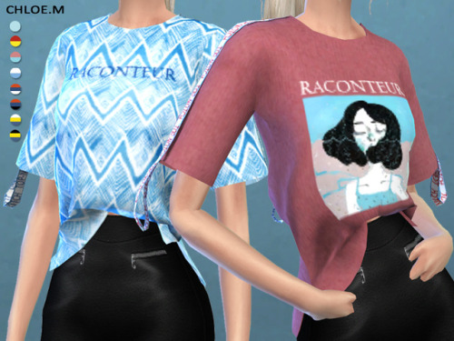 chloem-sims4:Short-sleeved T-shirtCreated for: The Sims 4 8colorsHope you like it!Download:TSR
