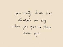 lyricscity:  Billie Eilish - Ocean Eyes