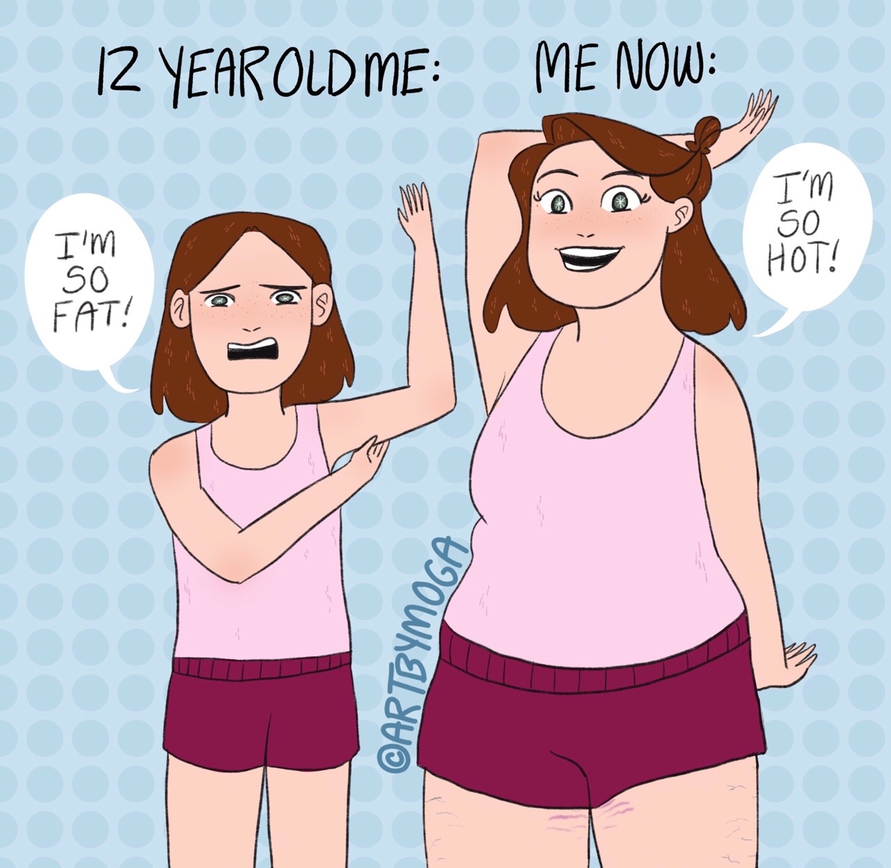 artbymoga:  It’s been a journey to learn to love and accept my body. To my younger