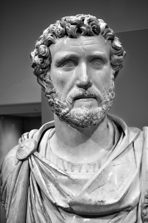 ancientart:This bust is of Roman Emperor Antoninus Pius, and is probably a replica of ca. 160 AD aft