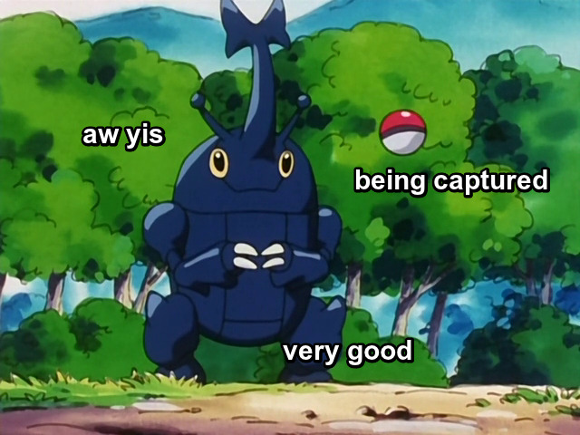 rewatchingpokemon:  can we just appreciate this happy heracross  