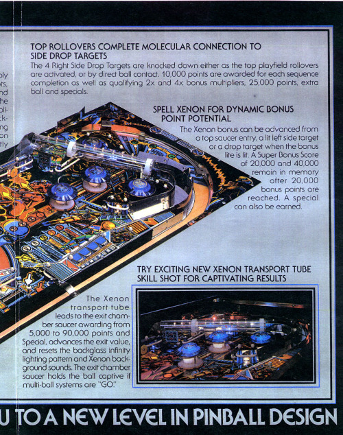 spacetwinks:one of the two known upcoming tables for Pinball Arcade, the 1980 sci-fi table, XENON!