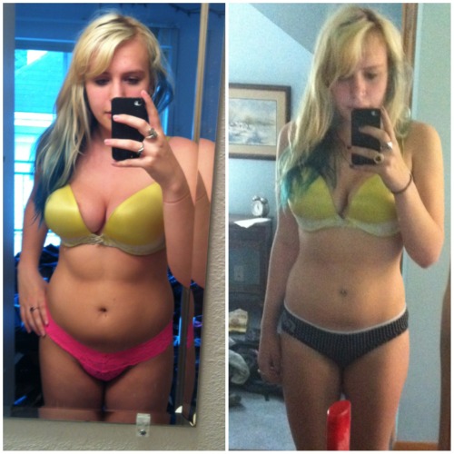 before-and-after-pictures: April 9 vs. May 4 thebody-project.tumblr.com —B&amp;A&md