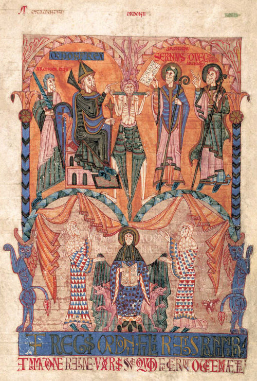 Ordono I Asturias from Libro de los Testamentos, made in Asturias, Spain, c. 1118