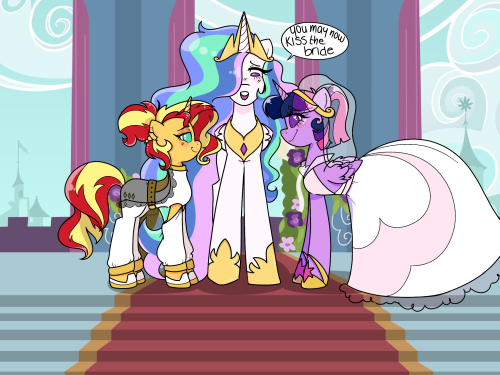 iggbie:i want to believe becoming equestrian royalty is just sexist and only the girls can magically become alicorns so rip to shining armor. sunset is just built different 