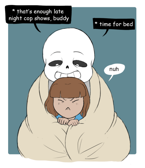Porn Pics ohheyimpaola:  sans and frisk cuddling gives