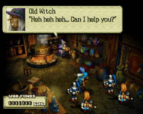 obscurevideogames:  “Old Witch” - Ogre Battle 64 (Quest - N64 - 1999/2000)  requested by @mute-herald   