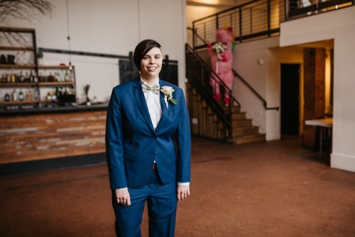 Michelle surprised Amie in a blow up unicorn suit for their first look. Then Amie &ldquo;unwrapp