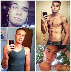 dudes-exposed:  Dudes Exposed Exclusive: This is 20 year old straight guy Dustin from Prescott Valley, Arizona. He’s a libra, he’s a tattoo addict &amp; he loves working out his hot body! View the rest of his pictures here: http://www.dudesexposed.com/deo