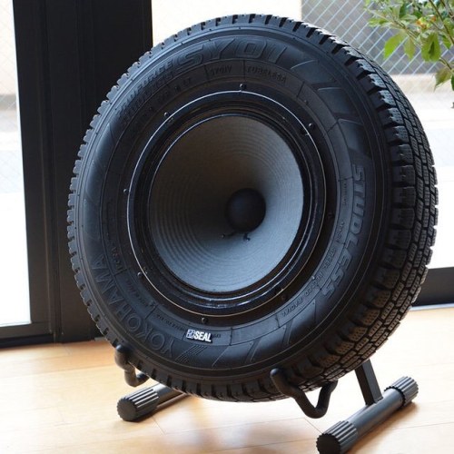 megadeluxe:  Seal Recycled Tires Speaker. By Japan Trend Shop.