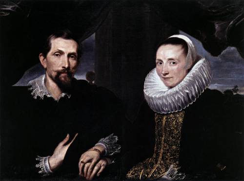 Double Portrait of the Painter Frans Snyders and his Wife, 1621, Anthony van DyckMedium: oil,canvas