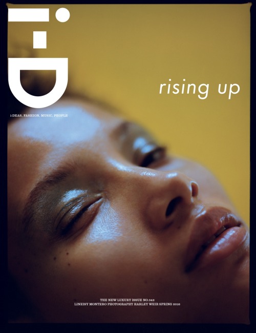 shadesofblackness:Lineisy Montero covers i-D Magazine “The New Luxury Issue”Photography Harley WeirS