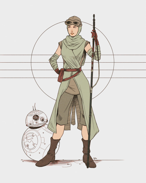 nathanandersonart:Drawin’ up my top 5 favorite character designs in the Star Wars multiverse. 