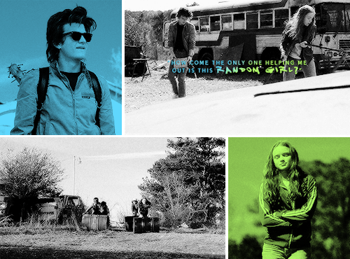 werewolfsteve:  STEVE HARRINGTON,   as seen through the lens of Max Mayfield.Everything about the scene was straight out of a horror movie, except that no one in horror movies wore Members Only jackets. Stranger Things,  season 02  /  Runaway Max,  Brenna