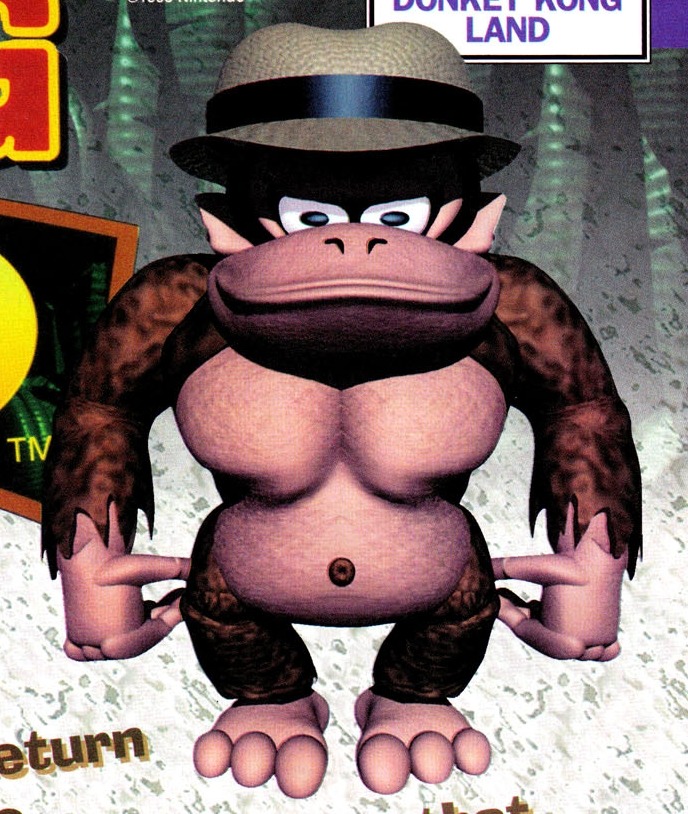 iamoutofideas:  suppermariobroth:This Kong with a hat was featured heavily in early