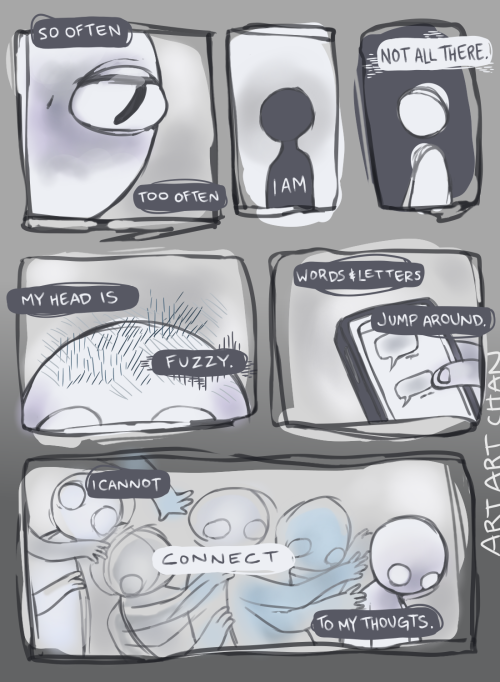 provokingdrama:artartchan:a comic about dissociation. Yeah.