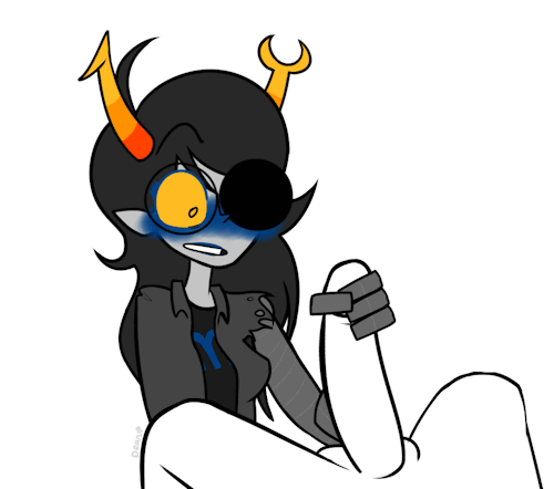 thehattsworth: thehattsworth:  hey i dont use this website much but its apparently the only place that hosts gifs good cause twitter fuckin sucks at that shit for some reason so here you go have vriska being the insecure bitchy chick she always is  i