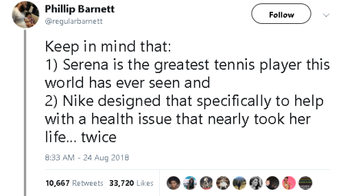 raimagnolia: paprikanoir:  jonkakes:  gahdamnpunk: “One must respect the game”, but when is French Open going to respect Serena?!  She is the literal personification of an omnipotent deity taking the court, you should be so lucky at to have her grace