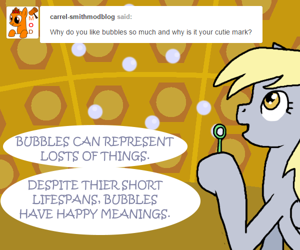 askderpythetimetravelingmailmare:I wonder where those bubbles came fromAwww~! &lt;3