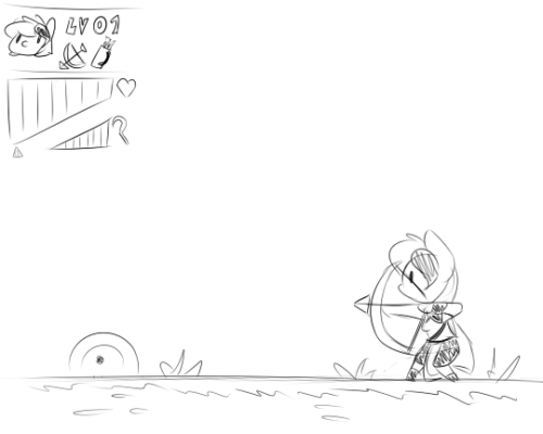 gamepony-verysecret:Some kind of magic push vi-vi bow to Slime and hit it with 1 DMGvi-vi lost her bow and now she start to panic.  xD! Oh noes!