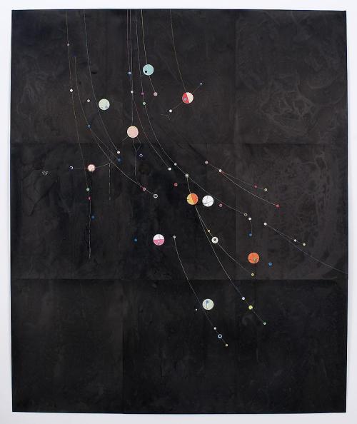 iamjapanese:Dirk Stewen（German, b.1972）Untitled  2008   ink, confetti and cotton on photo paper, ste