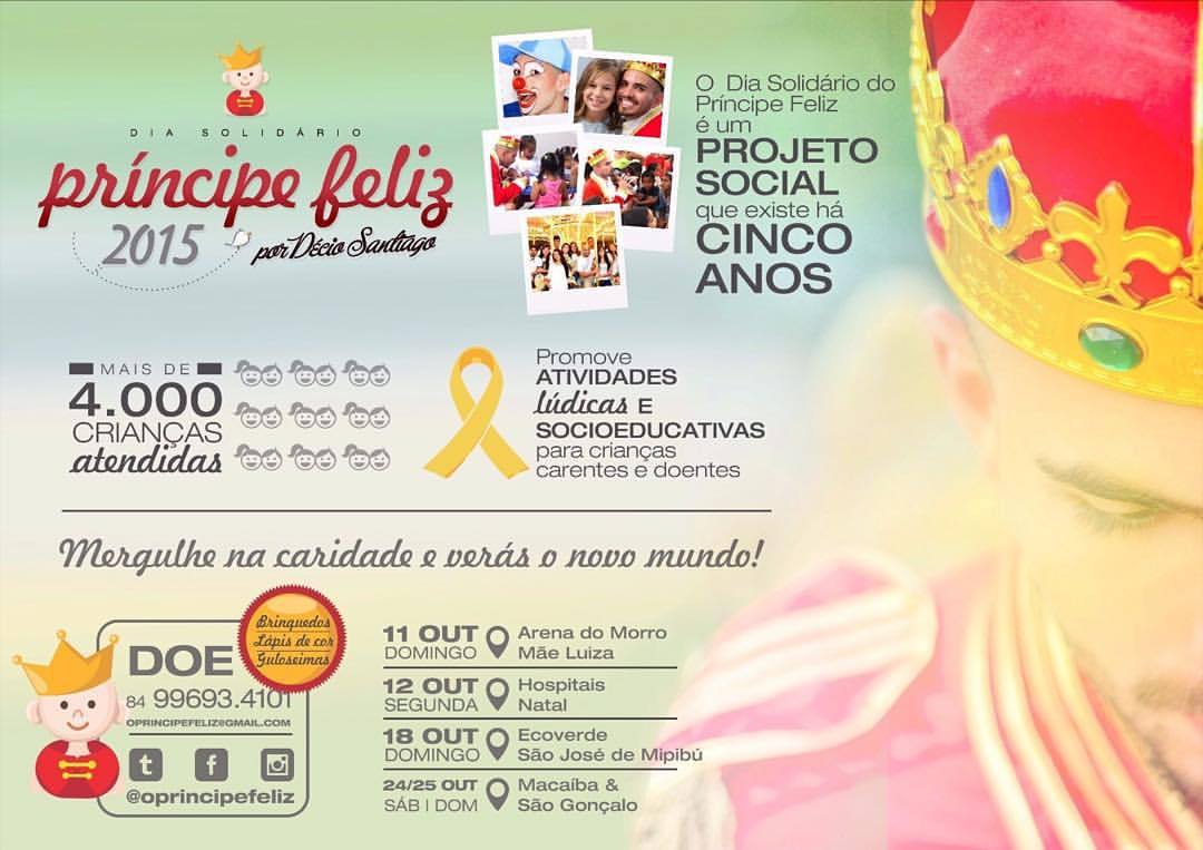 @oprincipefeliz é um projeto social que atende crianças carentes e doentes nos