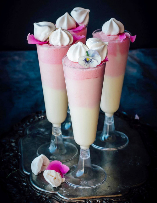 Rosewater &amp; White Chocolate Mousse and Strawberry Ice Cream Cheesecake | by Sonali Ghosh