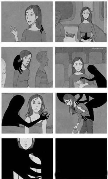 ellyzabethory:  Simple depresion, un abrir y cerrar de ojos, y ya estas en el fondo
