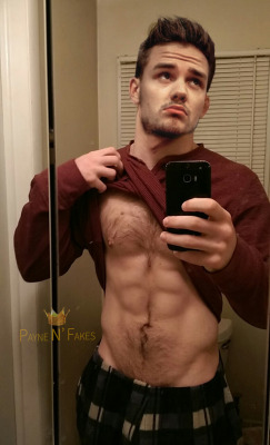 paynenfakes:  Liam’s personal bathroom pictures to you, damn he’s hung n’ thick. (02/23/16)