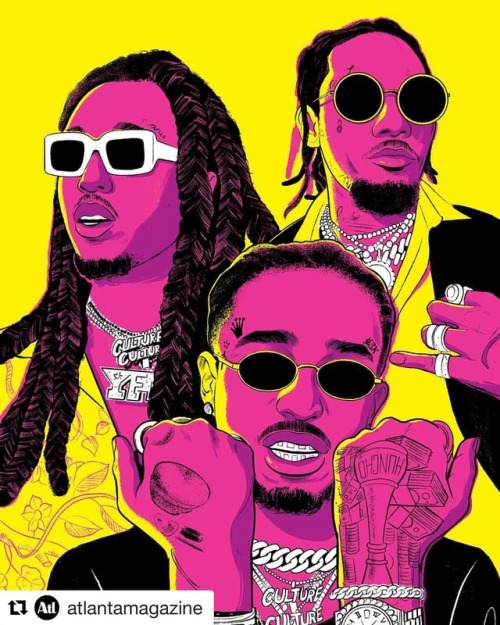 A Migos illustration for this month’s Atlanta Magazine. #artistsoninstagram #migos #atlanta #i