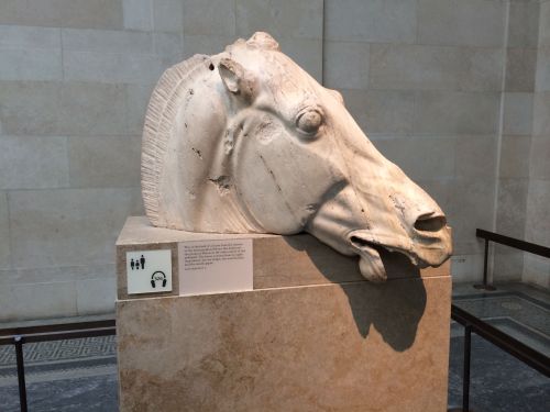hismarmorealcalm:from Parthenon  Selene Horse  British Museum