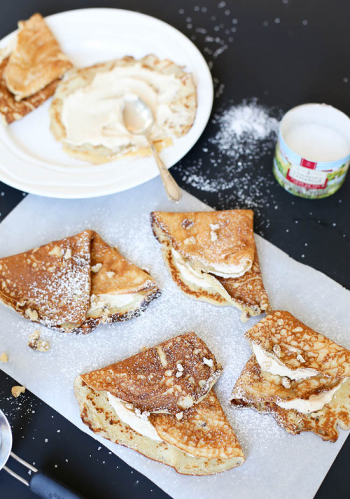 Banana Crepes w/ Fleur De Sel Caramel Cream