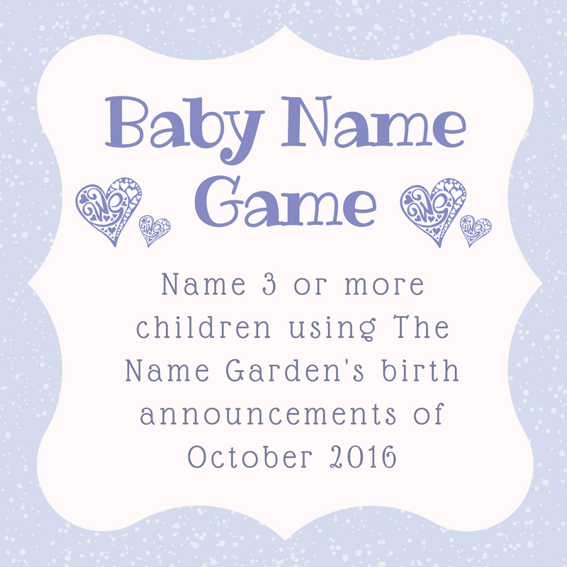 Let’s kick off with the first baby name game of…