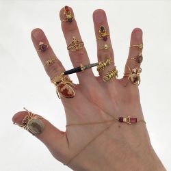 punk-puke:  saintlaurentgirl:  https://www.instagram.com/p/BBS6pvTIY90/  these bug rings are killing me!! 