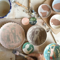 pollyfern:  Busy afternoon at the ceramic studio today. Slow progress with ceramics… 