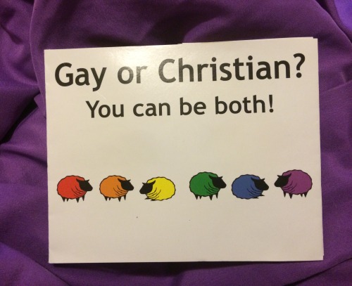 goldstars-drumsticks:Out of all the things I’ve received at pride parades, as a Christian, this one 