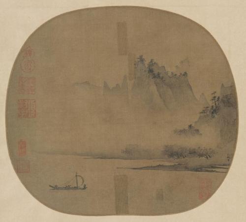 Full Sail on the Misty River, Xia Sheng, 1200s, Cleveland Museum of Art: Chinese ArtSize: Overall: 8