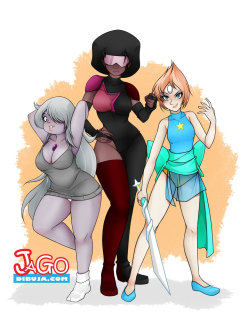 fandoms-females:  CM #10 - Unlikely Trio ( gems_by_jagodibuja )  still love &lt; |D’‘‘‘