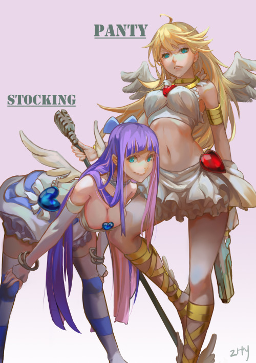 Porn photo my-stocking:  「Panty＆Stocking」/「Z.H.Y」のイラスト