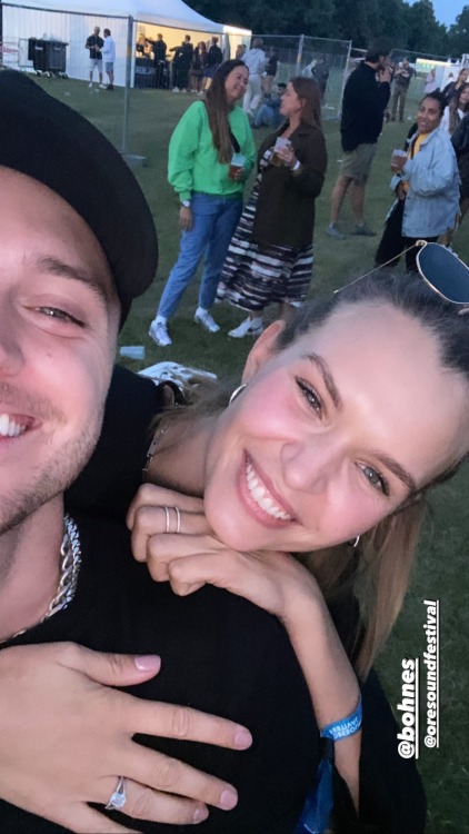 Josephine Skriver with Alexander DeLeon via her Instagram story. (August 14, 2021)
